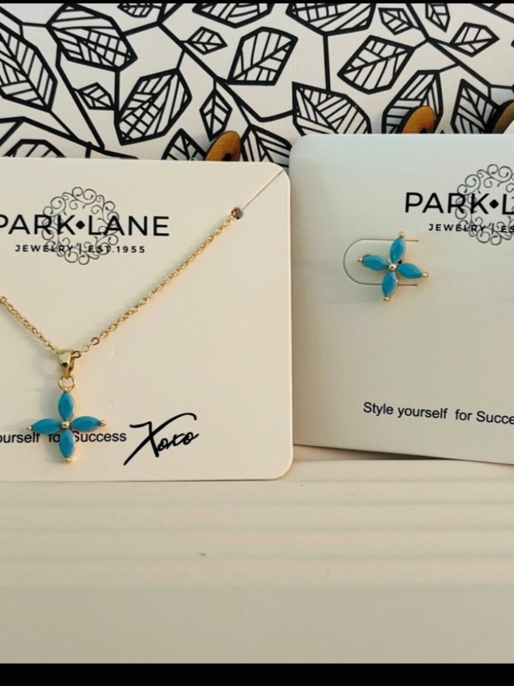 Park Lane “Remy” Necklace and Earrings in Turquoise